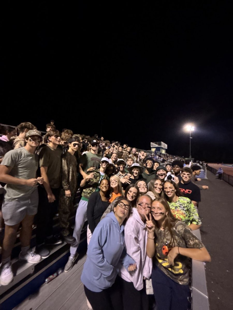 Courtesy of Madelynn Lubas.  The student section cheering for West Side's Boys Soccer team!
