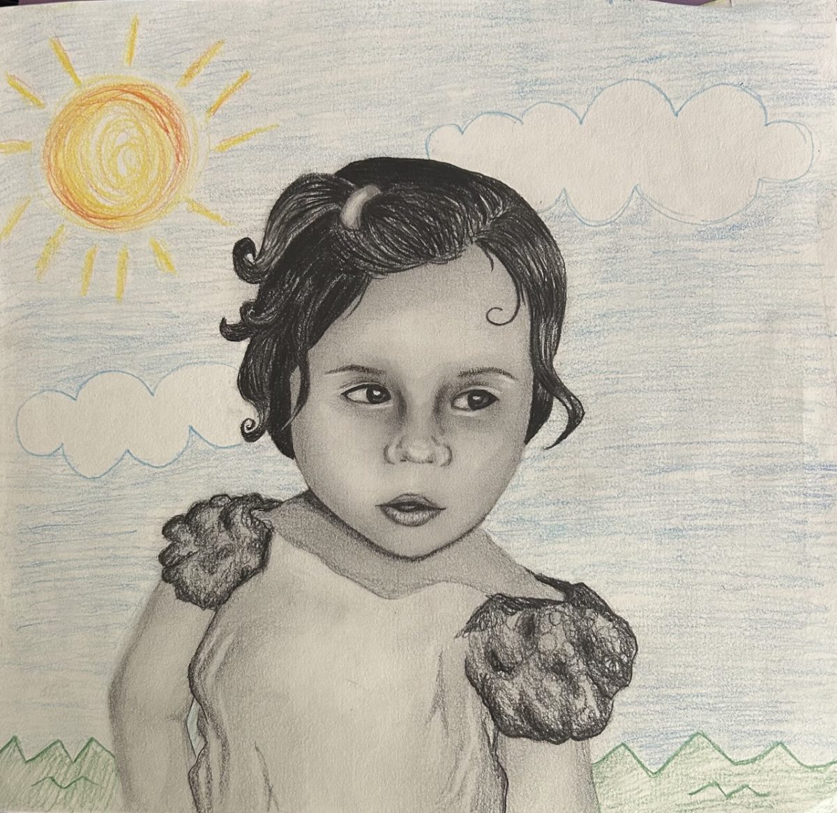 Illustrated by Tisha Patel.  This work is meant to represent the creative nature of kids. 