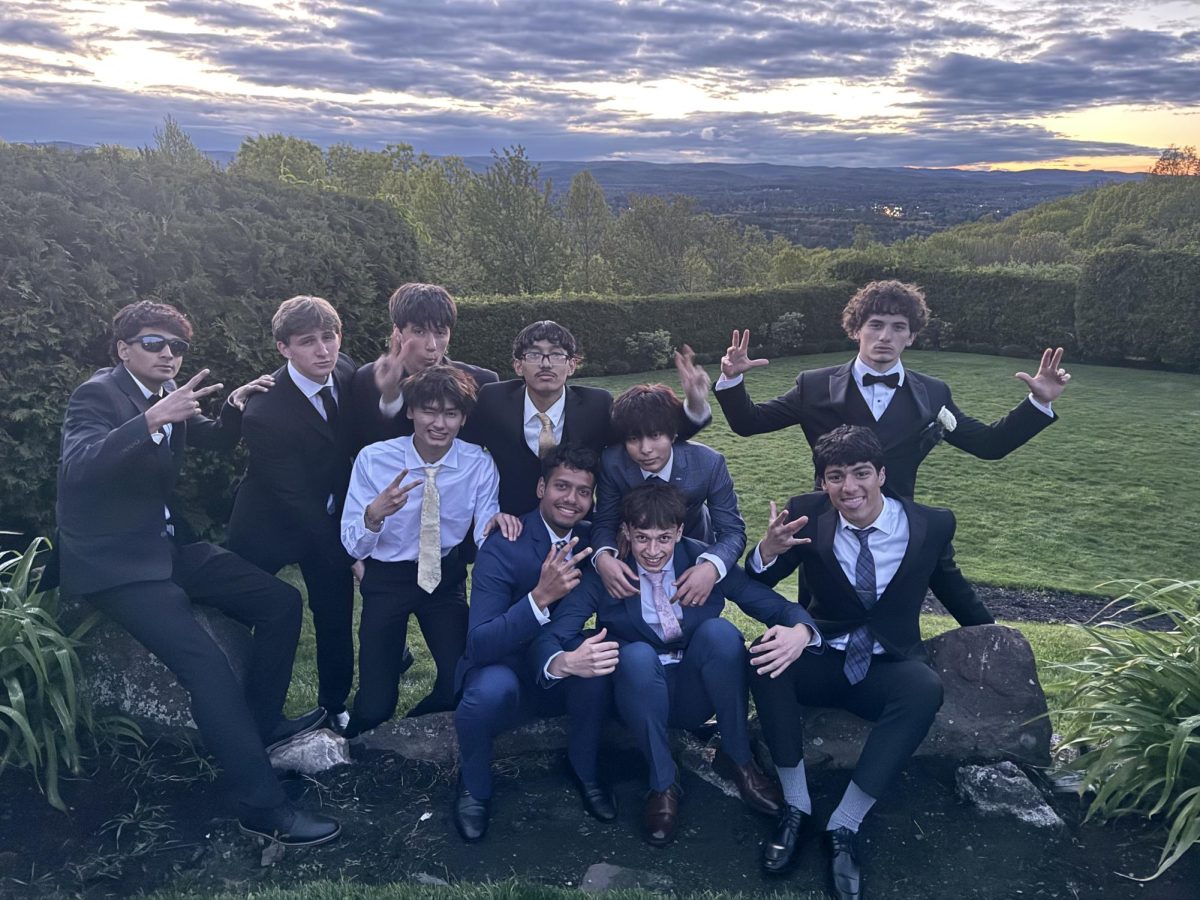 Matt, Yogesh, Andy, Prabesh, Syed, Heery, Logan, and Gavin at Prom. Photo taken by Jaisyn Fasser.