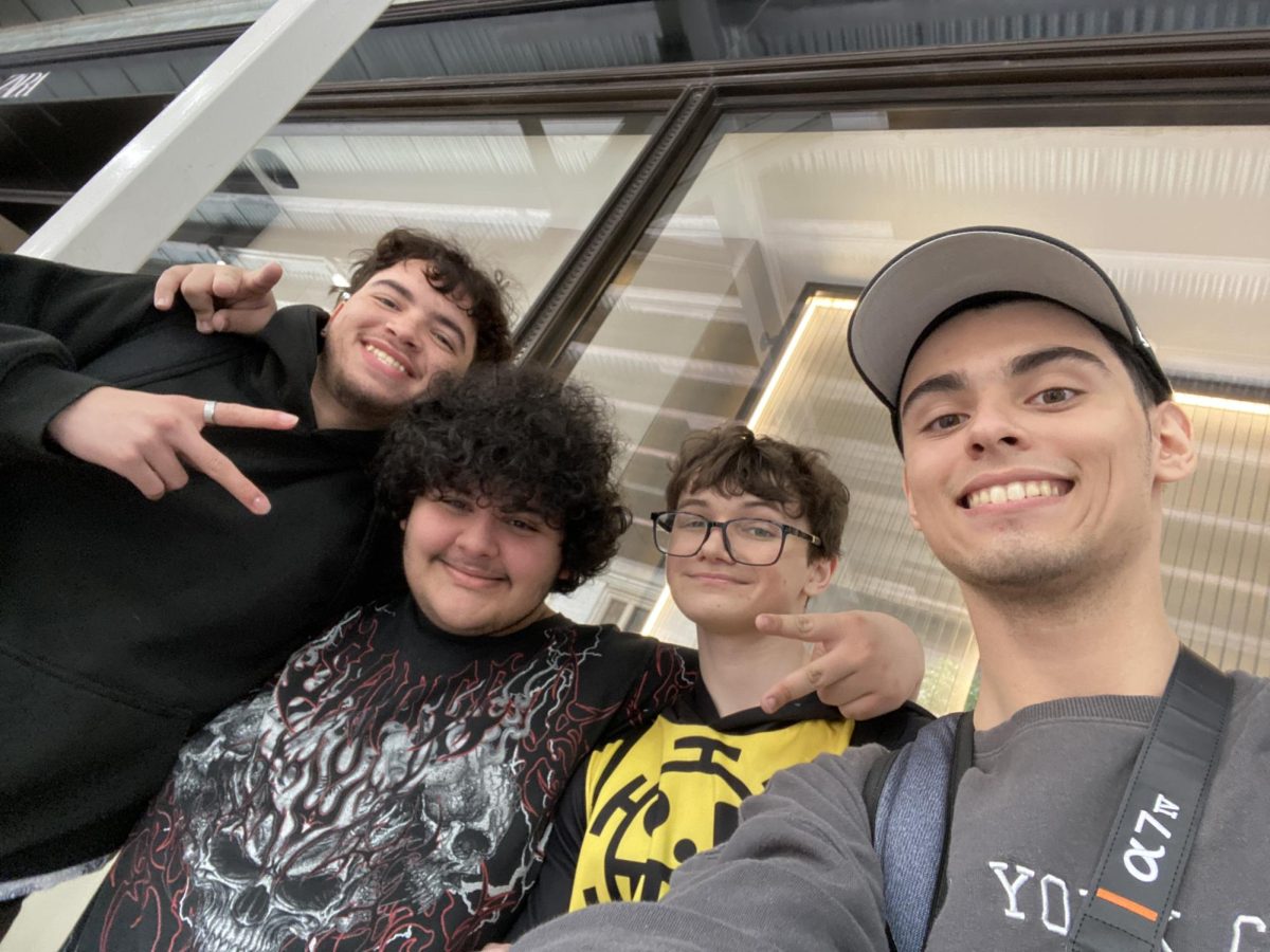 Jockxander Burgos Lugo, Emilio Rubio, Adam James Lavelli, Luca Montiel in NYC on the Drama Club's field trip.